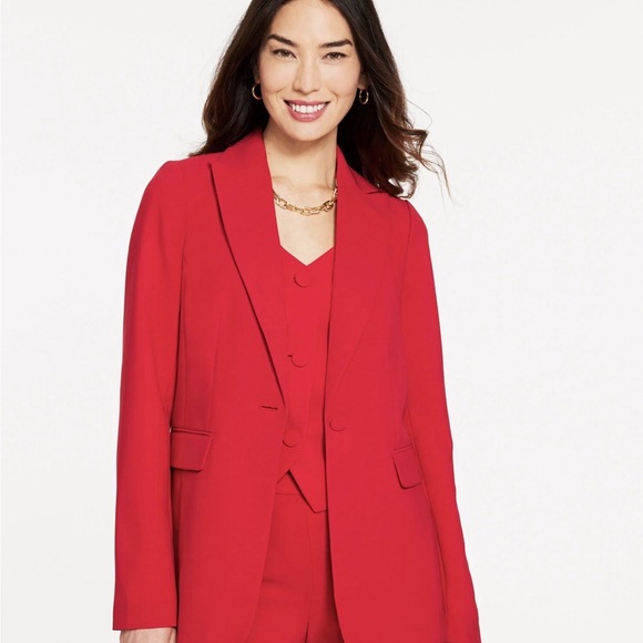 Talbots Vibrant Red Blazer - Picture 3 of 4